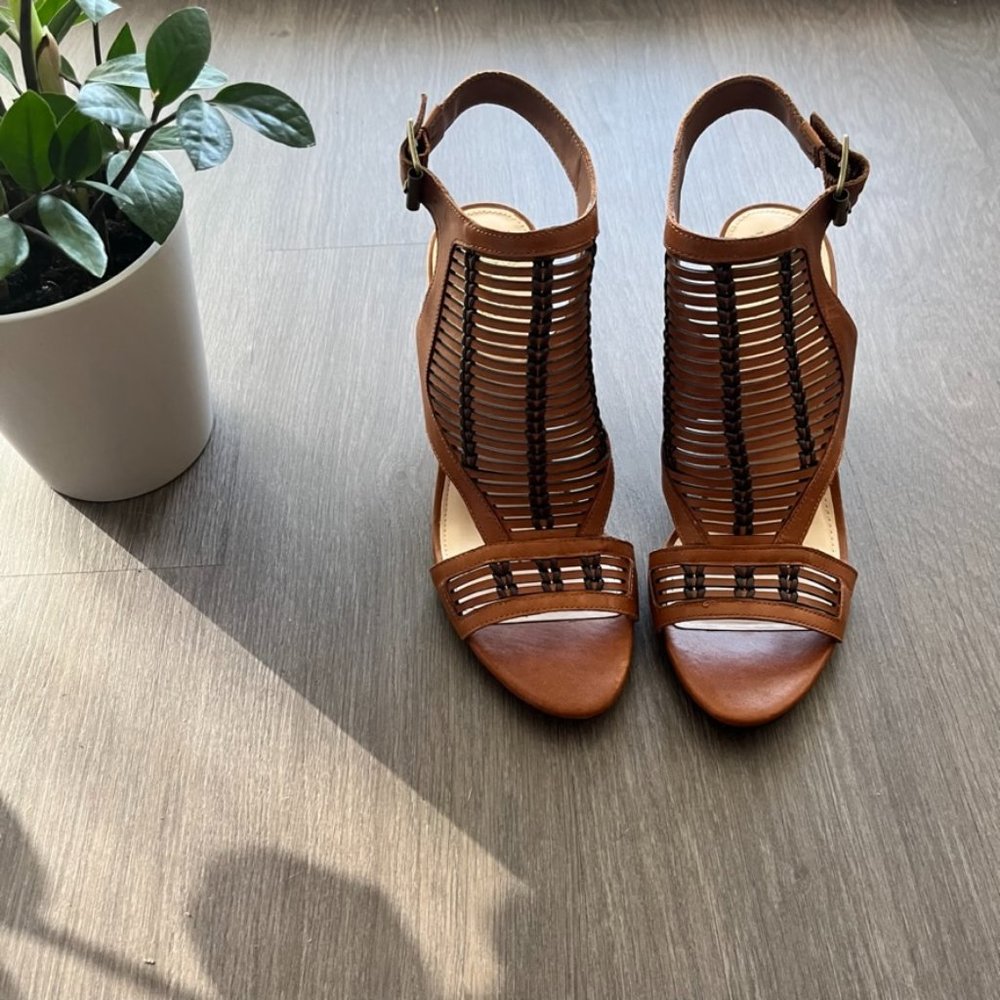 Vince Camuto Brown Strappy Sandals